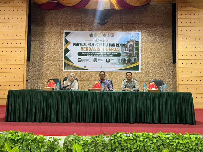 Hari Kedua Workshop Renstra dan Renop, FTK UIN Alauddin Makassar Hasilkan Dokumen Final Tiap Program Studi